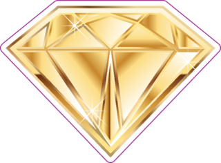 Gold Diamond Graphic Sticker