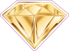 Gold Diamond Graphic Sticker