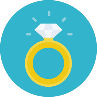 Gold Diamond Ring Sticker