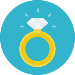 Gold Diamond Ring Sticker