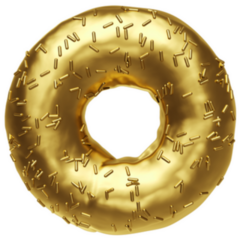 Gold Donut Sticker