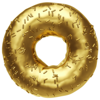Gold Donut Sticker