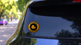 Gold Emblem Ethiopia Sticker on a Rear Car Window (New) example
