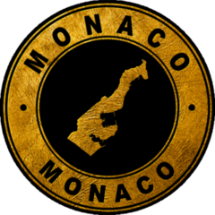 Gold Emblem Monaco Sticker