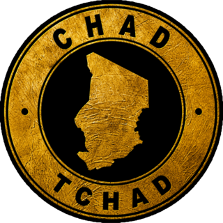Gold Emblem Of Chad Sticker