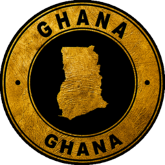 Gold Emblem Of Ghana Sticker