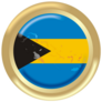 Gold Flag Of Bahamas Sticker