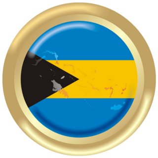 Gold Flag Of Bahamas Sticker