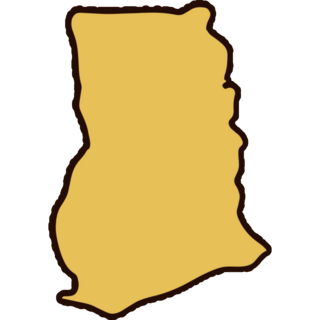 Gold Ghana Map Sticker