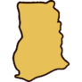 Gold Ghana Map Sticker