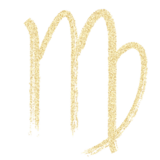 Gold Glitter Virgo Horoscope Icon Sticker