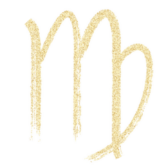 Gold Glitter Virgo Horoscope Icon Sticker