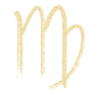 Gold Glitter Virgo Horoscope Icon Sticker