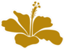 Gold Hibiscus Icon Sticker
