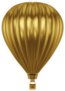 Gold Hot Air Balloon Sticker