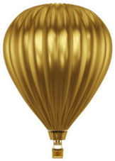 Gold Hot Air Balloon Sticker