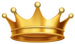 Gold King Crown Sticker