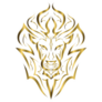 Gold Line Logo Of Leo Zodiac Icon Sticker