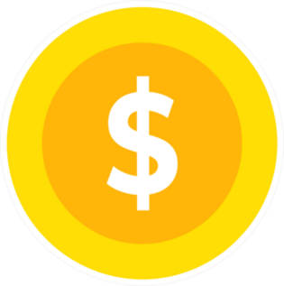 Gold Money Coin Sticker