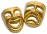 Gold Movie Masks Two Emotions Sticker