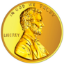 Gold Penny Sticker