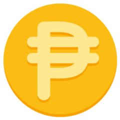 Gold Philippine Peso Sticker