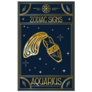 Gold Retro Aquarius Astrological Symbol Sticker