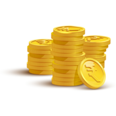 Gold Rupee Coins Sticker