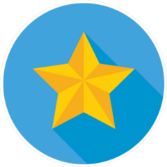 Gold Star and Shadow Sticker