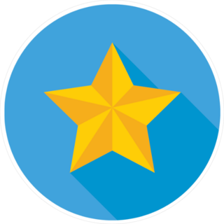 Gold Star and Shadow Sticker