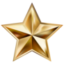Gold Star Badge Sticker