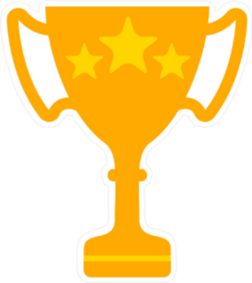 Gold Star Trophy Sticker