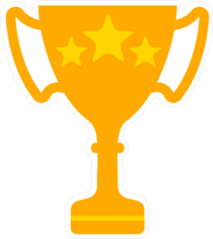Gold Star Trophy Sticker