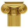 Golden Ancient Greek Column In Gold Sticker