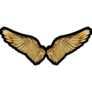 Golden Angel Wings Sticker