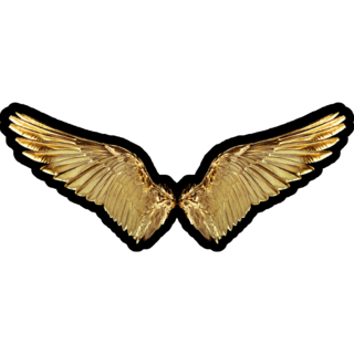 Golden Angel Wings Sticker