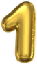 Golden Balloon Number 1 Sticker