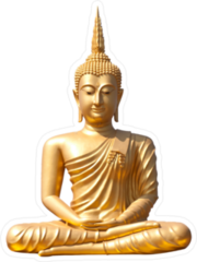 Golden Buddha Statue Sticker