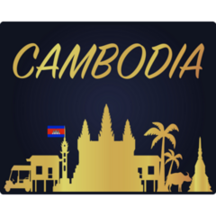 Golden Cambodia Sticker