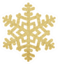 Golden Christmas Snowflake Sticker