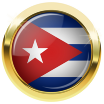 Golden Cuba Badge Sticker