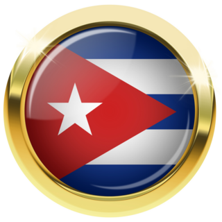 Golden Cuba Badge Sticker