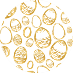 Golden Easter Eggs Pattern Sticker