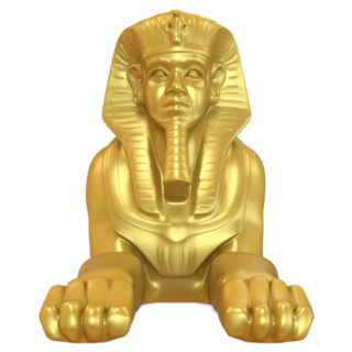 Golden Egyptian Sphinx Statue Sticker