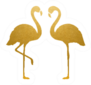Golden Flamingos Sticker