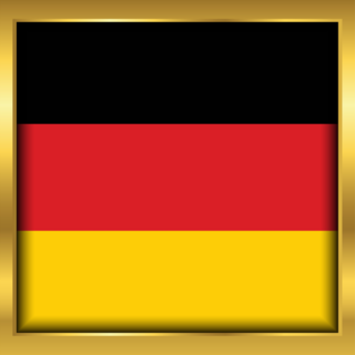 Golden Frame Germany Flag Square Sticker