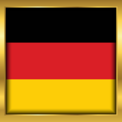 Golden Frame Germany Flag Square Sticker