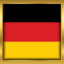 Golden Frame Germany Flag Square Sticker