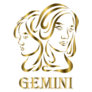 Golden Gemini Line Logo Sticker
