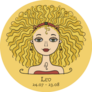 Golden Girl Leo Zodiac Sign Sticker